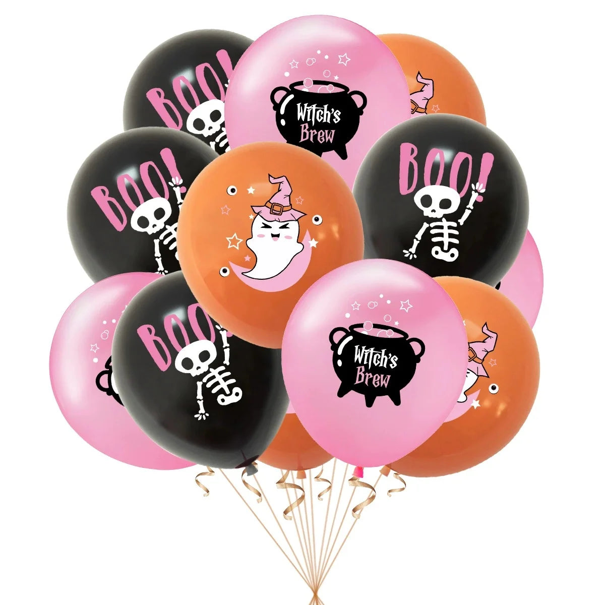 Halloween Balloons 12 Inch Black Orange White Pink Latex Balloon for Halloween Holiday Events Party Favors Supplies Decoration