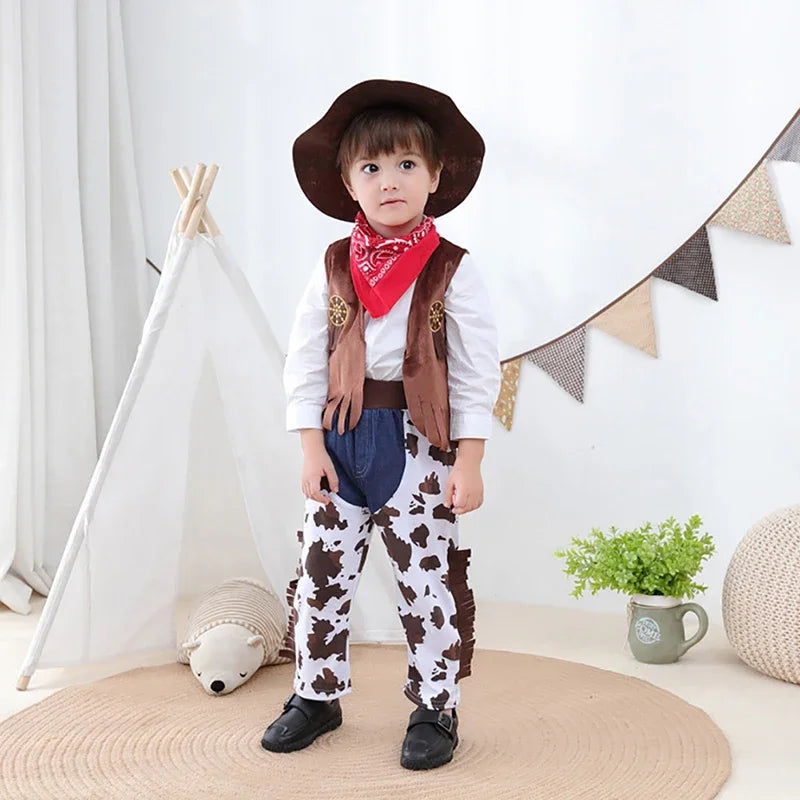 Fantasia Purim Halloween Costumes for Baby Toddler  Boys Cow Boy Cowboy Costume Party Fancy Dress Fancy sets
