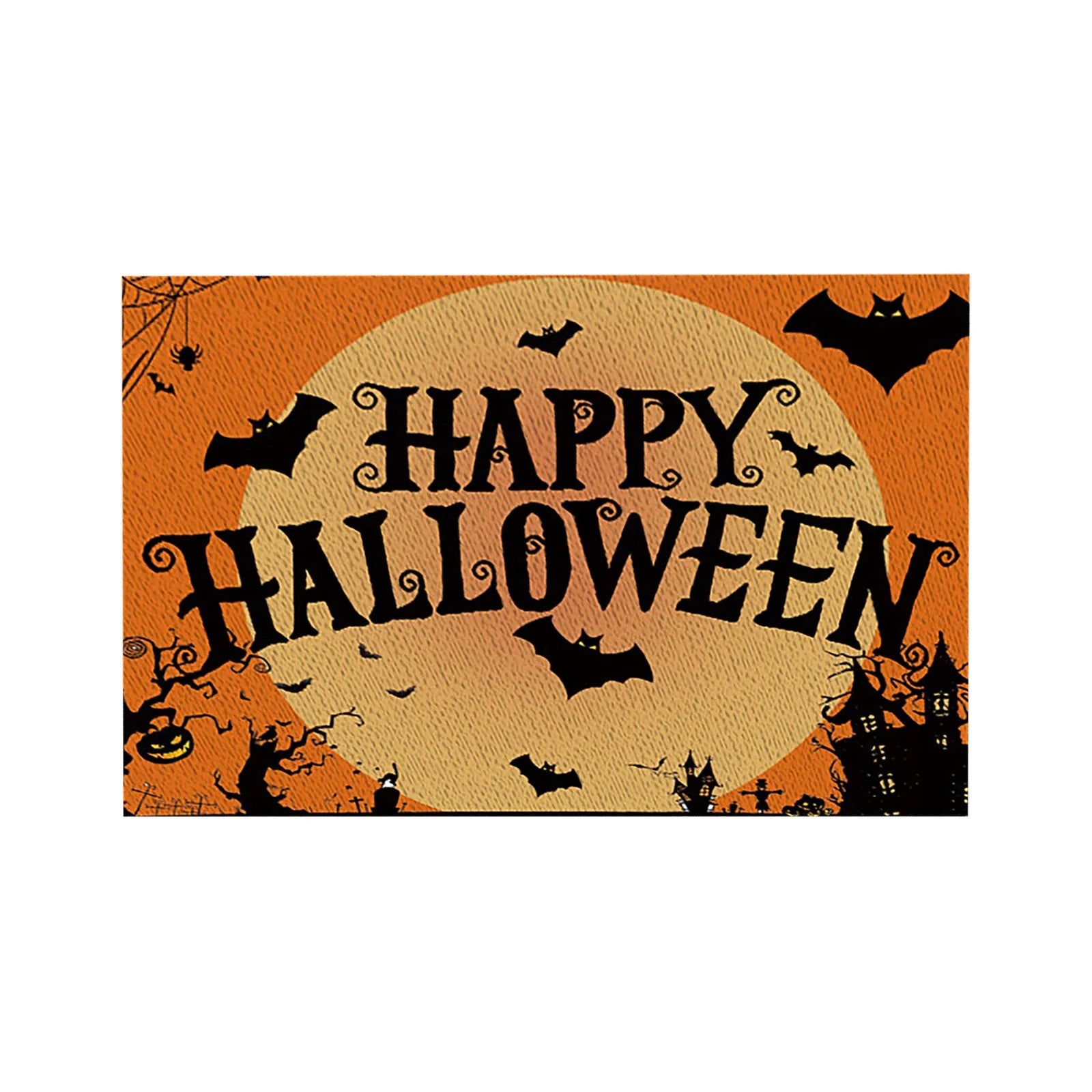 Halloween Table Placemats Linen Ghost Festival Atmosphere Table Mat Bat Pumpkin Spider Web Dining Table Decorations